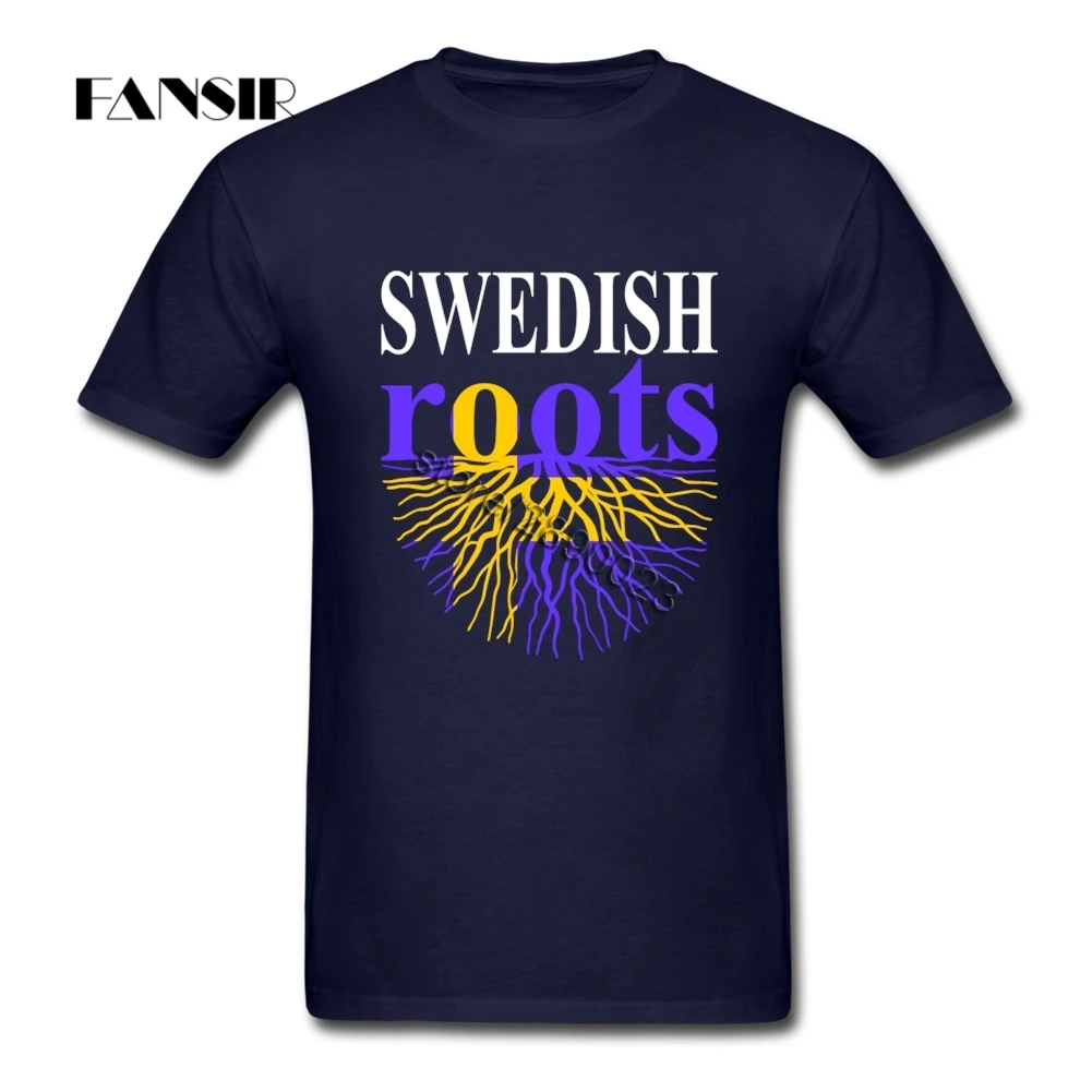 Men T-shirts Cool White Short Sleeve Custom T-shirt Man Swedish Roots Sweden Flag Guys Clothes Tops | Мужская одежда