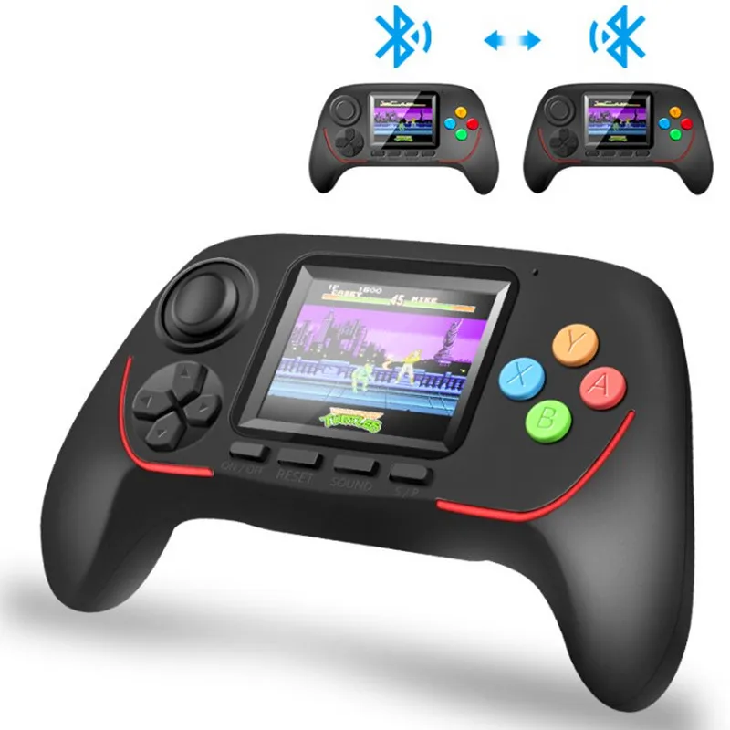

2.5 inch handheld doubles game console 16-bit 2.4 G Bluetooth wireless connection dual machine PK battle games Gamepad joystick