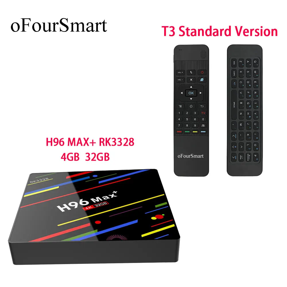 H96 MAX + smart tv box android 8 1 4 Гб ОЗУ 32 ПЗУ rk3328 Четырехъядерный 4K VP9 H.265 USB 3 0 WiFi 2 4G