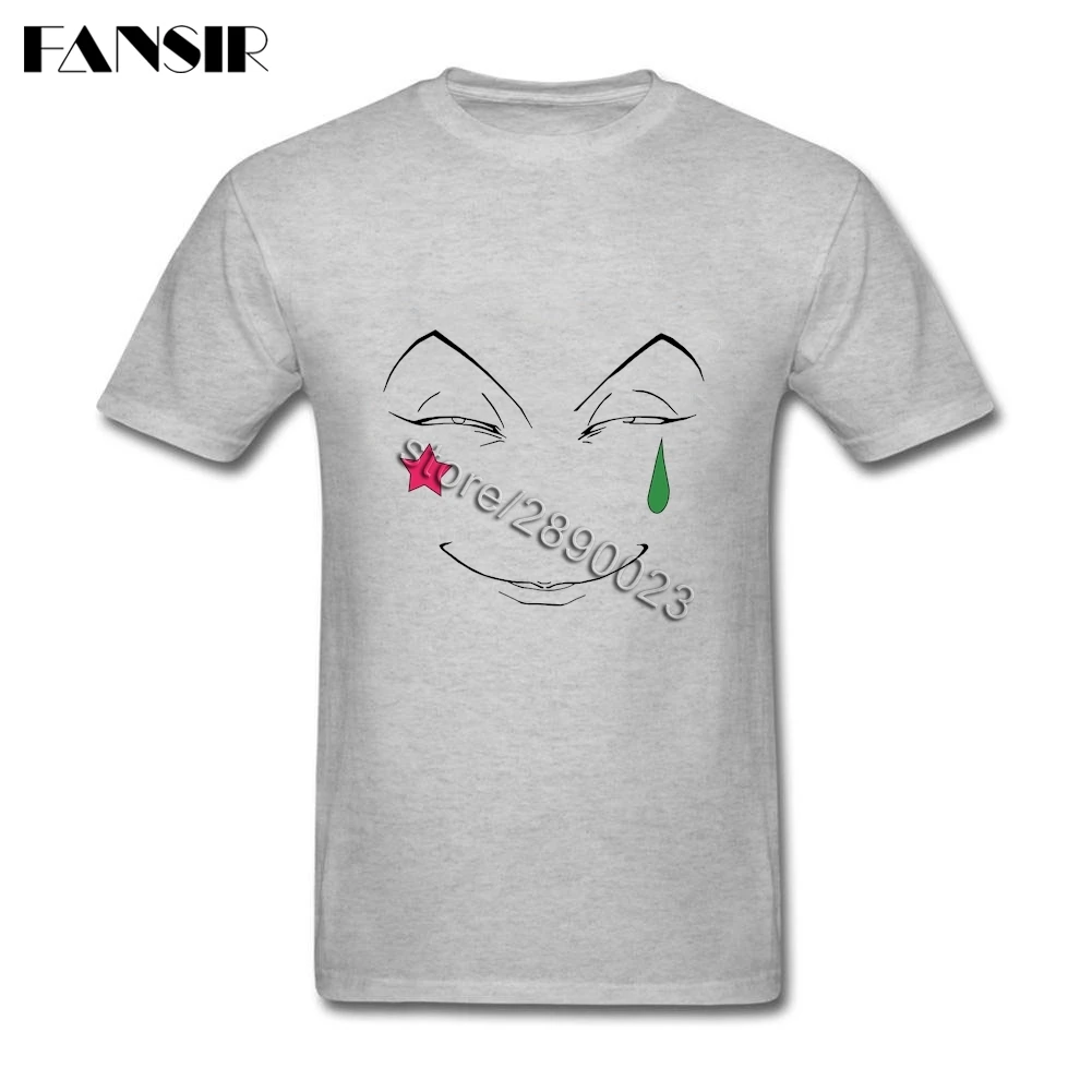 Футболка Hisoka Face Hunter x мужская с коротким рукавом топ из 100% хлопка круглым вырезом
