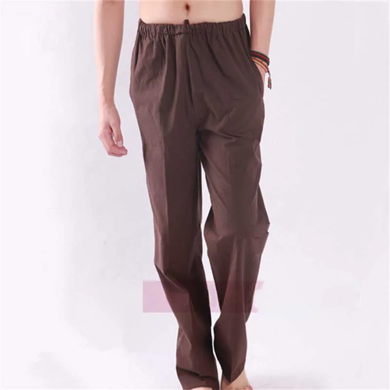 Брюки мужские грубые хлопковые с эластичным поясом повседневные Свободные