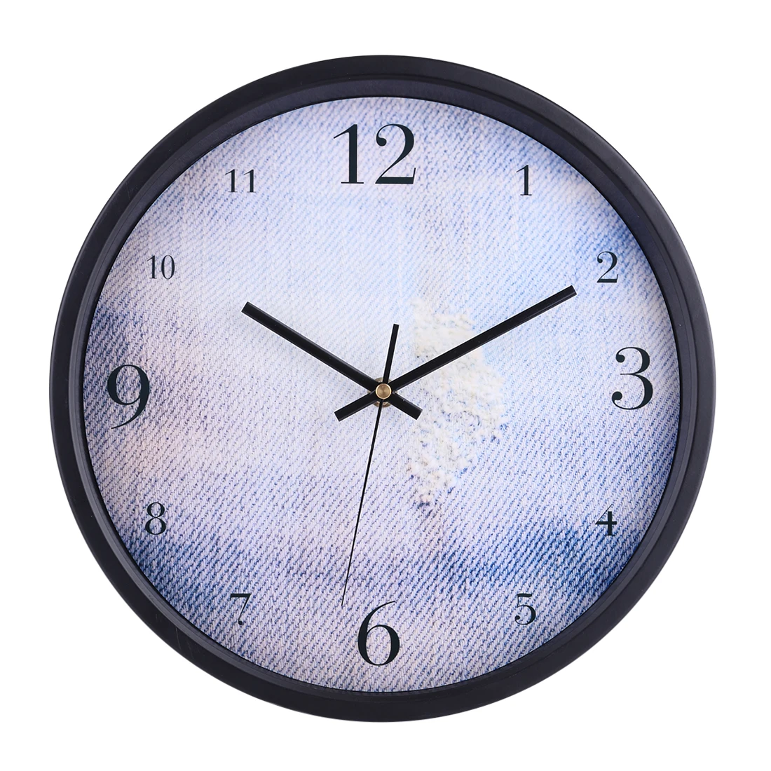 Factory Price 30cm Imitation Wood Grain Silent Wall Clock With Black Frame For Home Decor Modern Design Hanging Clocks | Дом и сад