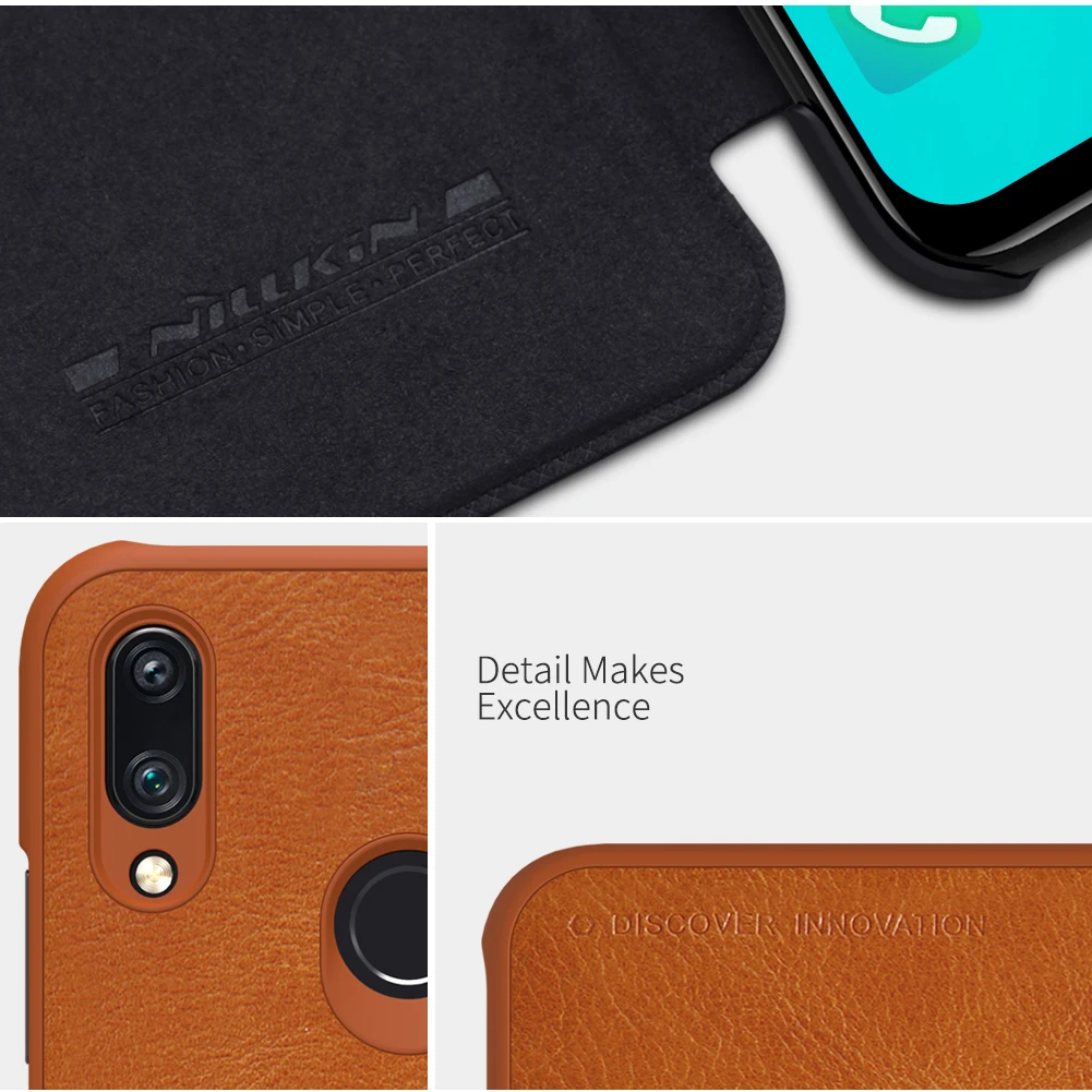 Кожаный чехол Nillkin Qin для Huawei P Smart чехлы книжки телефонов Роскошный