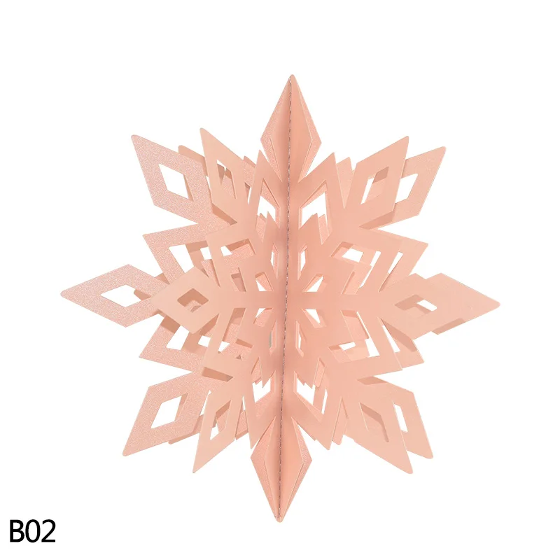 B02 6 шт./компл. 3D Снежинка из бумаги Гирлянда Рождество праздник фестиваль для украшения детского душа день рождения украшение дома - Цвет: B02