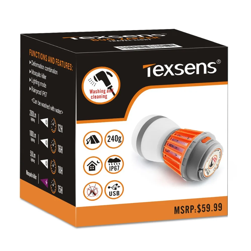 Texsens светодиодный москитный убийца лампы/светильник USB 2 в 1 борьба с вредителями