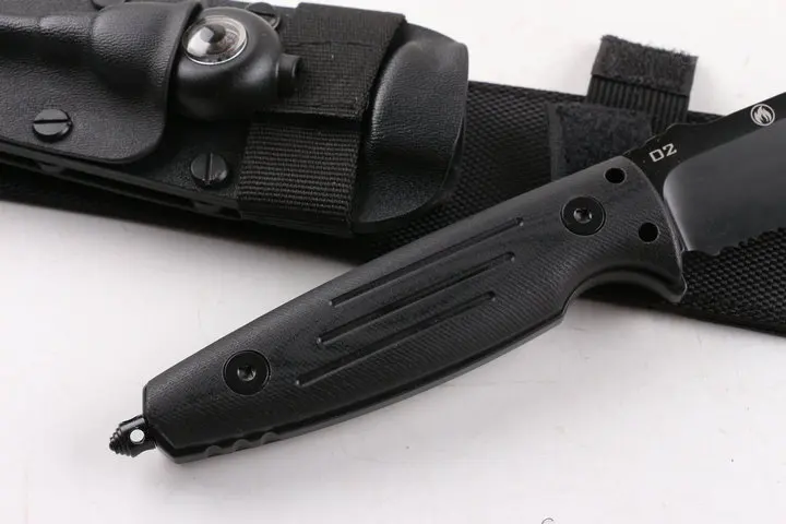 Mengoing Открытый самообороны тактический полузуб фиксированным лезвием нож D2