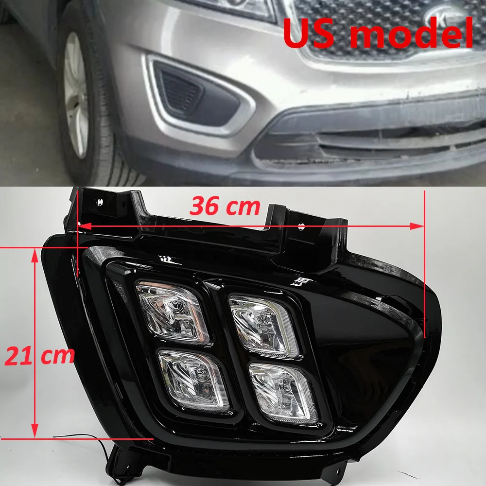 CSCSNL 1 комплект для KIA Sorento 2015 2016 2017 светодиодный ные дневные ходовые огни 12 В ABS