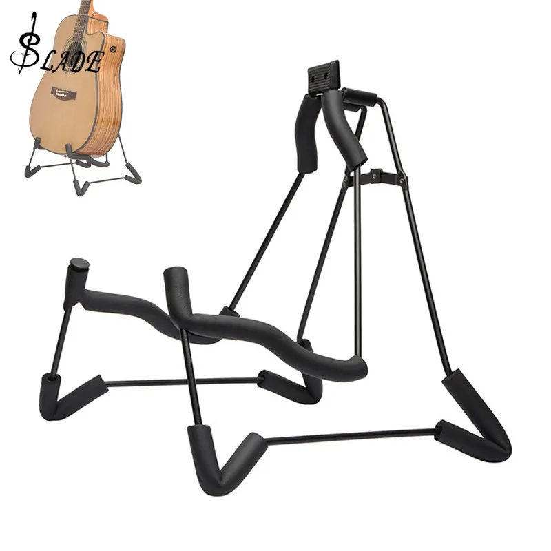 

Aluminum Alloy Folding Guitar Stand Concise Style Soft Sponge Steel Frame Stand Holder for Acoustic Classic Guitar