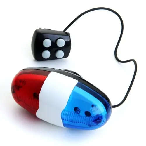 6 LED 4 Tone Sounds Bike Bicycle Horn Bell Light Trumpet | Автомобили и мотоциклы