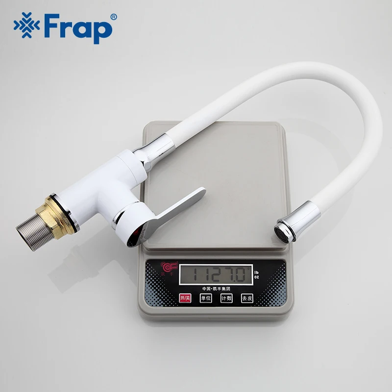 

Frap New White Flexible Kitchen Sink Faucet Brass 360 degree Rotation Torneira Cozinha Water Tap Mixer Kitchen Tap F4041
