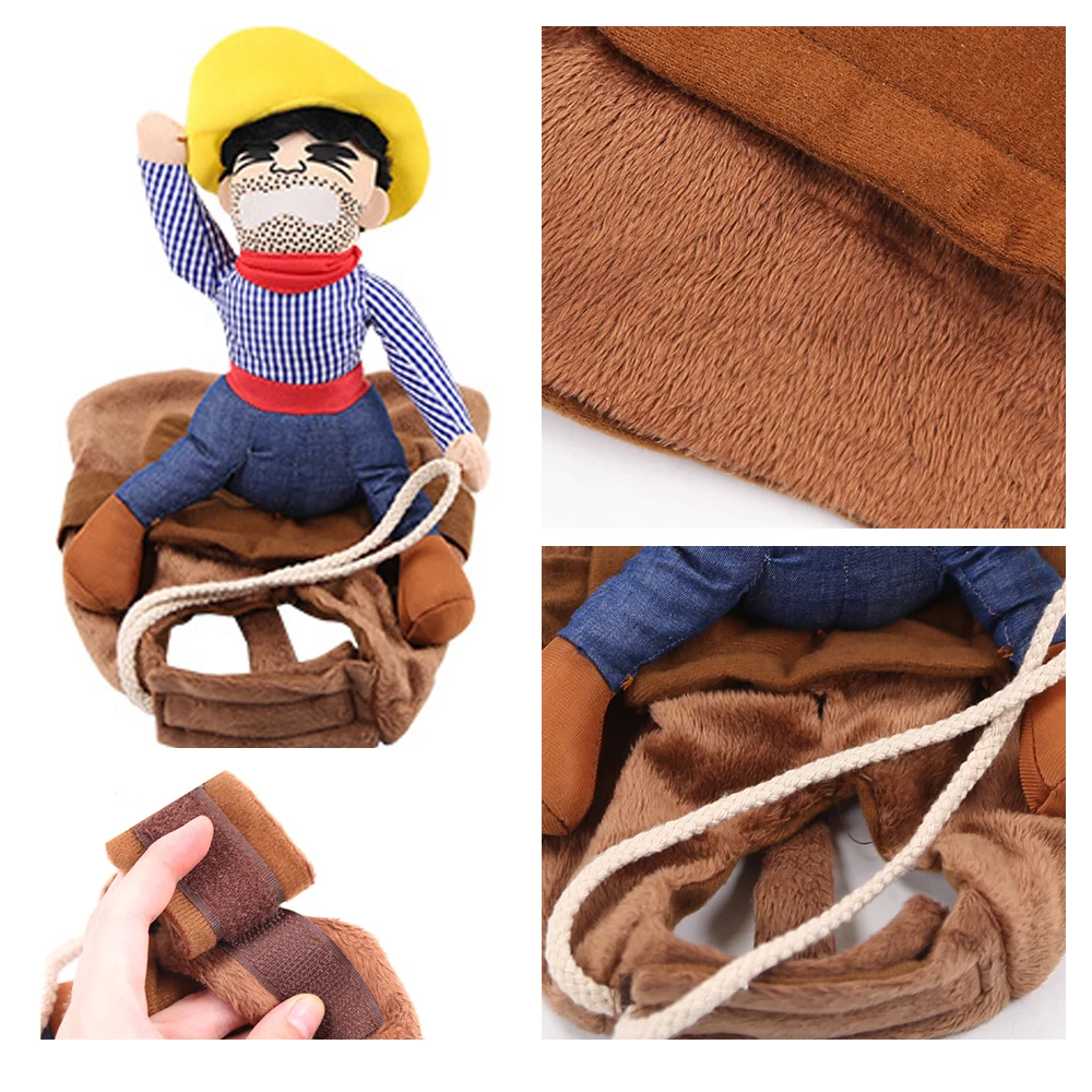 Ковбой наездник стиль костюм для вечеринки одежда собак Хэллоуин фестиваль в