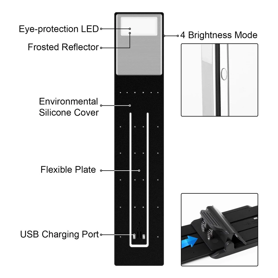 USB настольная лампа с зарядкой зажимом держатель лампы для кабинета электронная