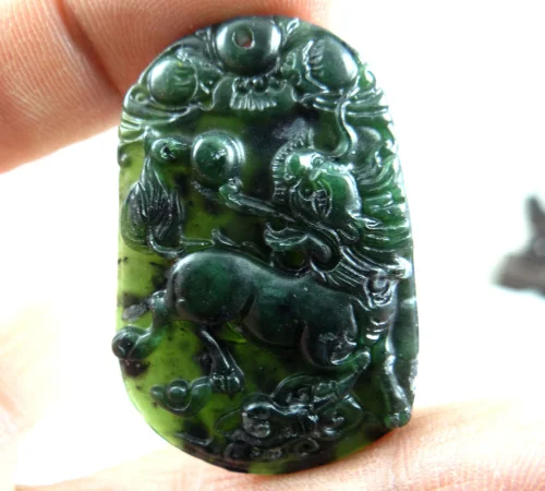 Натуральный камень кварц кристалл бирюзы ручной работы статуя единорога амулет