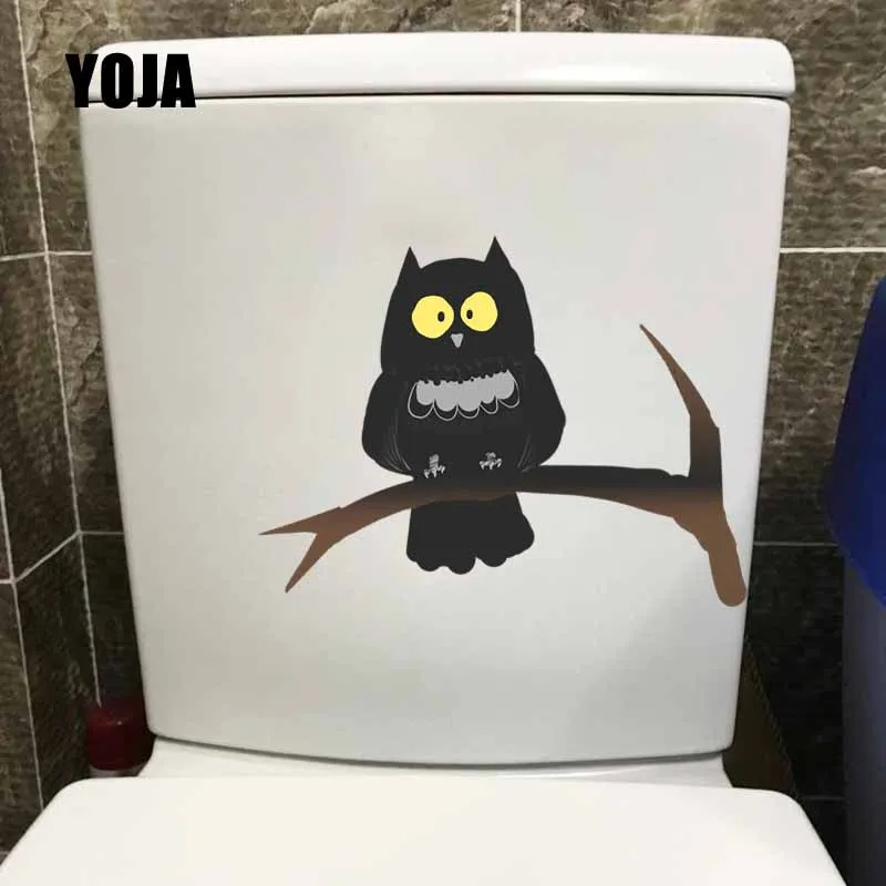 YOJA 22 1X17 7 см наклейка на стену Сова ветках сиденье для унитаза спальни домашний