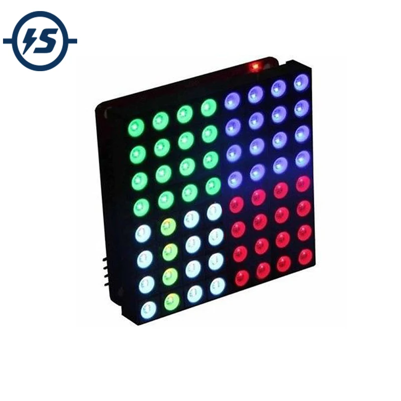 5 мм анод 8x8 квадратный матричный цветной RGB светодиодный модуль дисплея общий