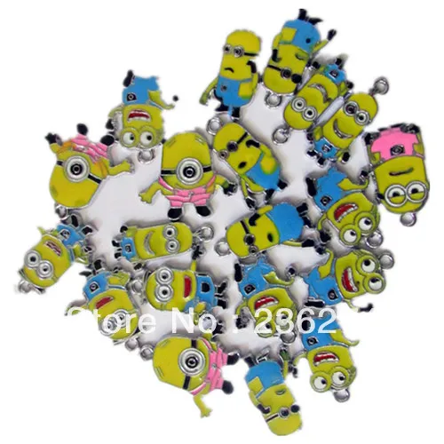 

Wholesale 100 pcs Metal Zinc Alloy Enamel Charms Pendants for Girl Jewelry Craft Making DIY