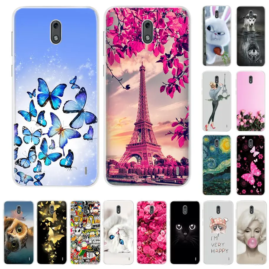 For Phone Case Nokia 2 Nokia2 Soft Cover Silicon Bumper Housing Cute Cat Coque Protector Back 5.0&quot |