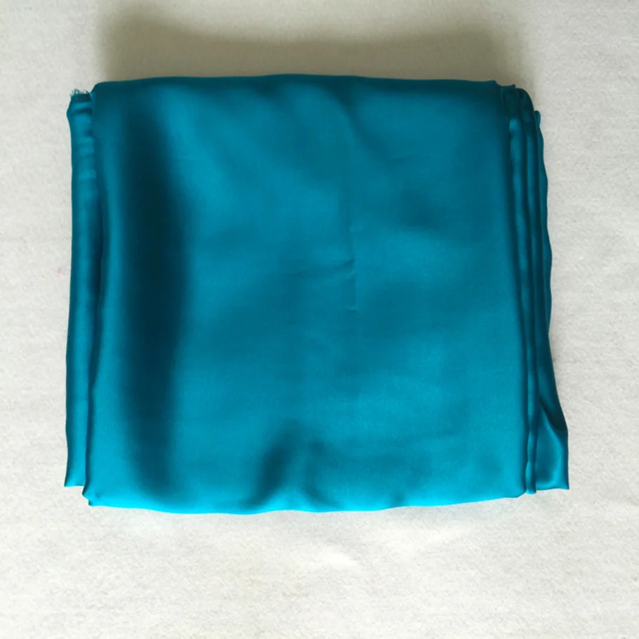 Free shipping/free epacket/100% silk fabric /plain dyed/peacock blue/silk dress fabric/silk bedding fabric/ | Дом и сад