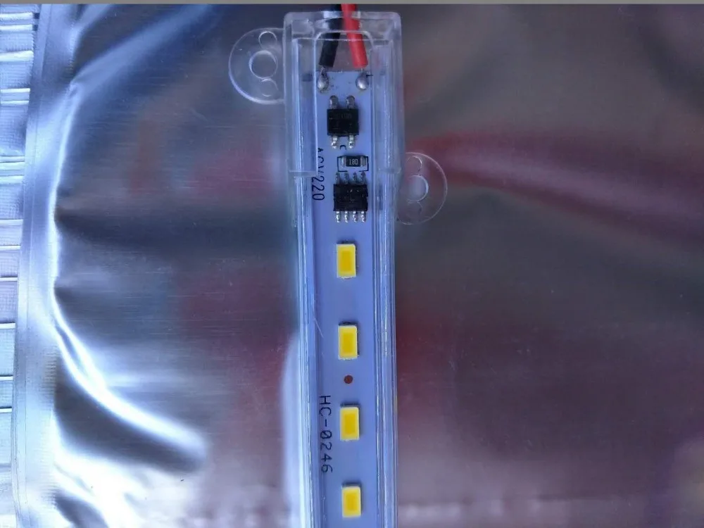 220Vac 5630SMD 50 см 36/72 светодиода 7 Вт Теплый Холодный белый затемняемый яркий