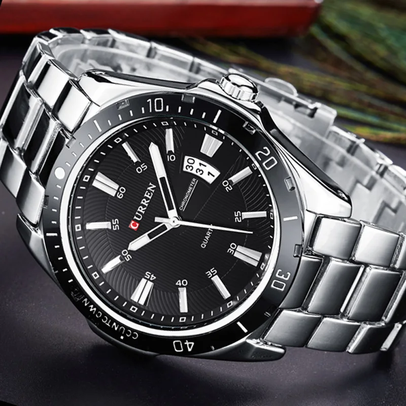 Часы CURREN Мужские спортивные армейские кварцевые сталь 8110|gift business|gift giftsgift men |