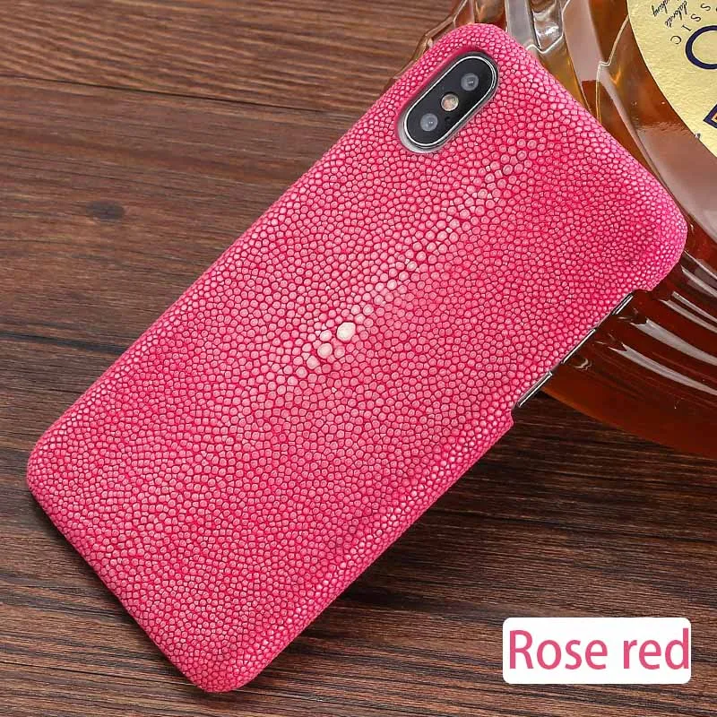 H21 Чехол из натуральной кожи ската для iphone X XR XS Max, Роскошный чехол для iphone 11 11 Pro 7 8 6 Plus 6 S, чехол из рыбьей кожи для фото s - Цвет: H21