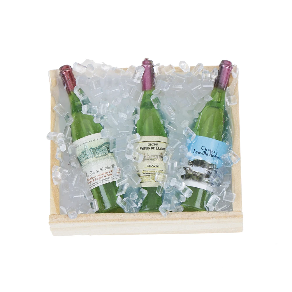 Мини бутылка для вина со льдом набор с коробкой имитация напитков модель игрушек