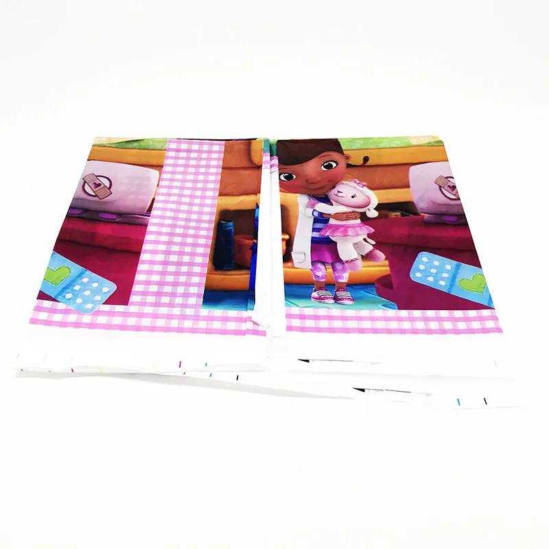 1 шт./лот тематические одноразовые скатерти Doc McStuffins тематические праздничные товары для дня рождения Doc McStuffins скатерти