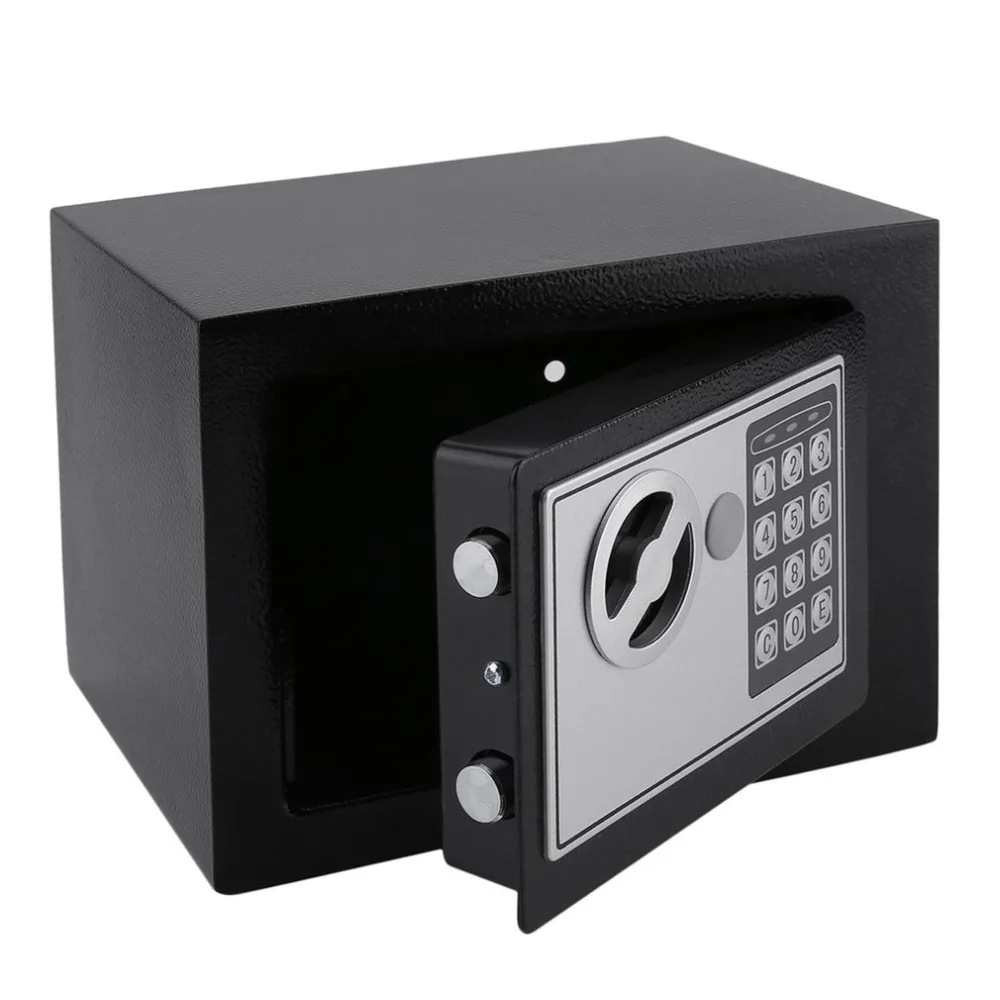 

Solid Steel Electronic Safe Box With Digital Keypad Lock 4.6L Mini Lockable Money Cash Storage Box Jewelry Storage Case Sa