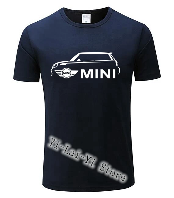 Бесплатная доставка! Новинка футболка с рисунком машины Mini Cooper s мужские футболки
