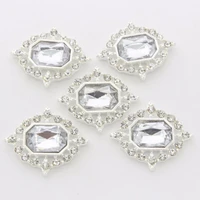 new arrival gold silver colors dome crystal claw acrylic 26x32mm white abs half round acrylic rhinestone buttons for diy