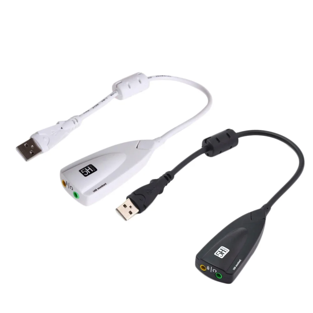 Звуковая карта USB 2 0 External 3 5 мм Jack 3D Аудио микрофон гарнитуры 7 1 канала 5HV2 адаптер