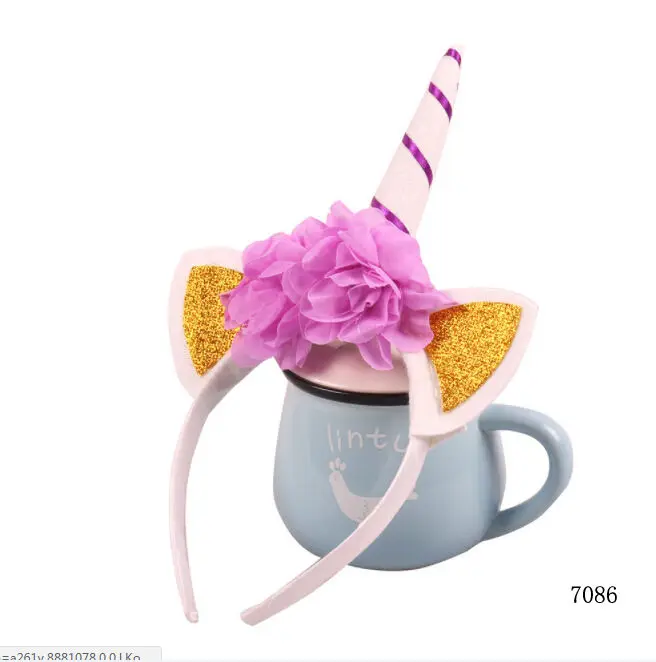 2017 Волшебный Единорог рупорной головкой вечерние Детские волос повязка на