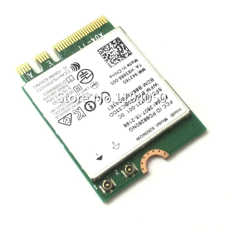 Intel Dual Band Wireless AC 8260 intel 8260NGW NGFF карта Wwifi 867 Мбит/с 2 4/5 ГГц 802.11a/b/g/n/ac Bluetooth 4 2|intel dual band