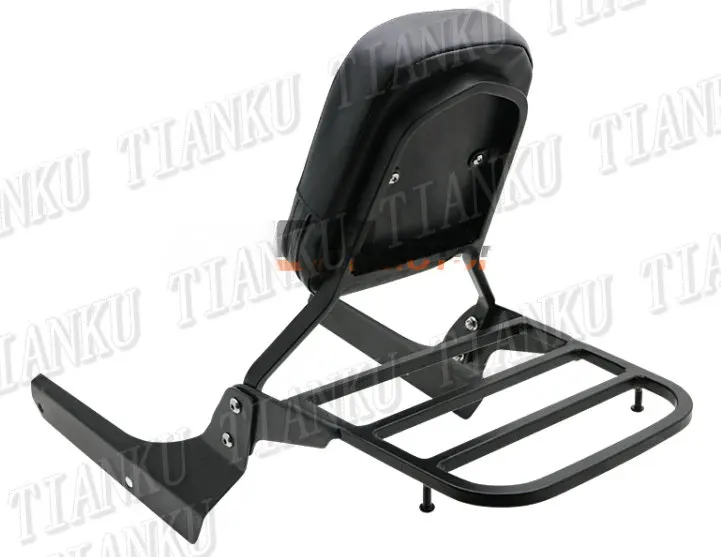 Черный мотоцикл спинки Sissy бар багажная стойка для HONDA Shadow VT 750 Phantom sports версия 2006