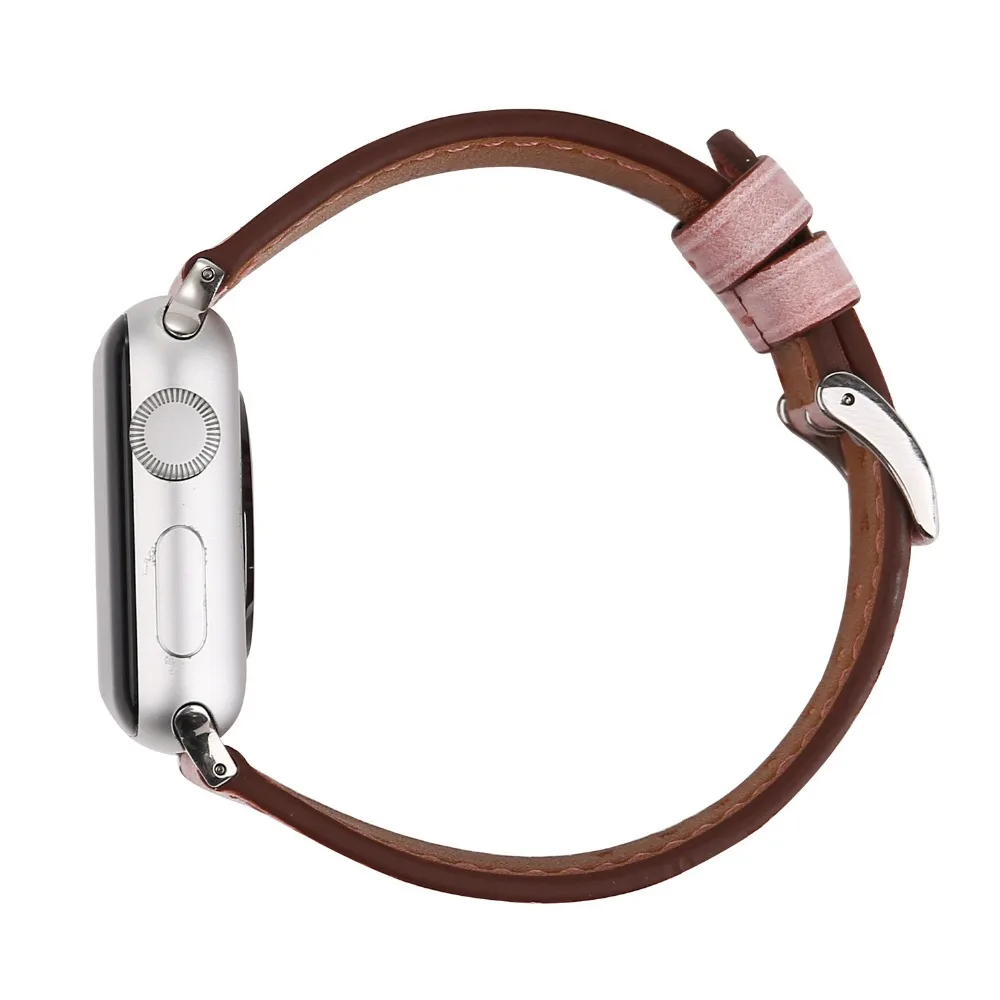 Ремешок из натуральной кожи для Apple Watch 40 мм 44 ремешок 38 42 серия 1 2 3 4 5 браслет