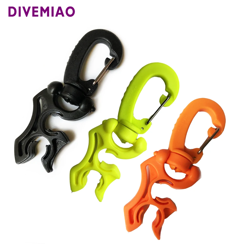 SCUBA diving equipment hose holder BCD Double Hose hook with swivel For Dive tank regulator pressure tube | Спорт и развлечения