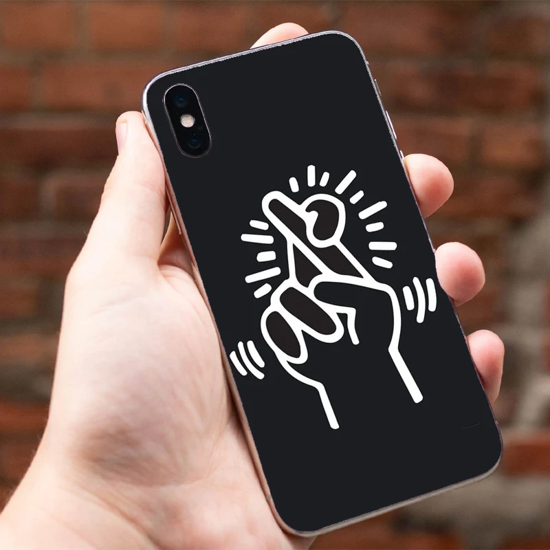 Keith Haring art в продаже Роскошные классные аксессуары для телефона чехол iPhone 8 7 6SPlus X SE