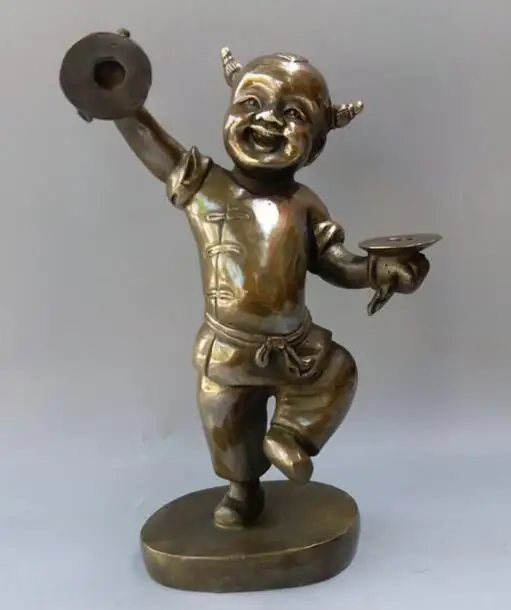 

Chinese new products listed pure brass Four lovely children crafts