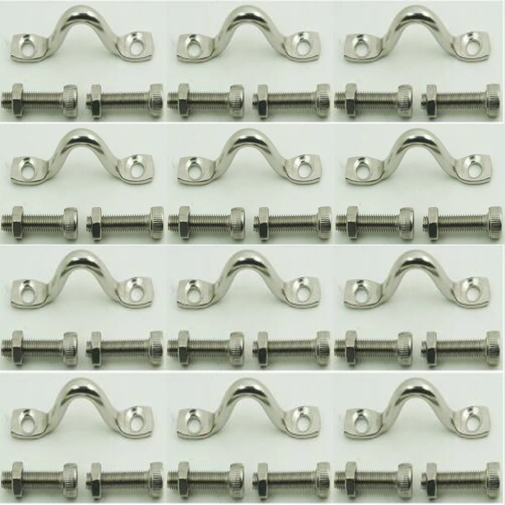 Серфинг 10 нержавеющая сталь банджи палубные петли галстук вниз Pad глаза 20