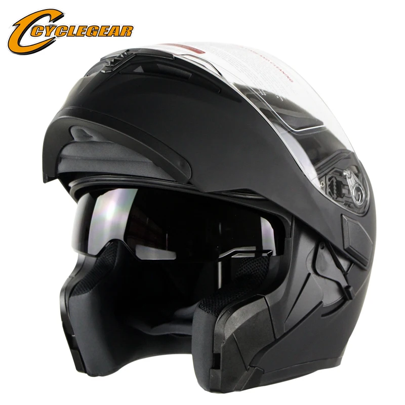 Мотоциклетный шлем с откидной крышкой двойной козырек модульный Casco