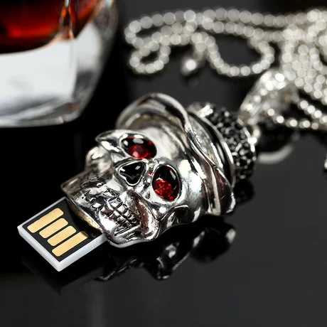 

Genuine Capacity USB Flash Drives 16GB 32GB 64GB, Skull Memory Stick, Gift Pen Drive, Jewelry USB Flash Drive 1TB Pendrive 2TB