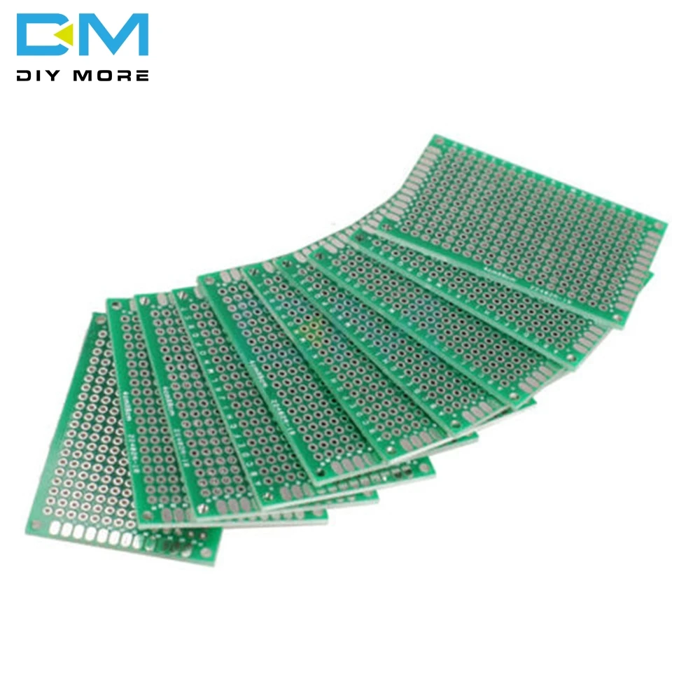 

10PCS Double Side Prototype PCB 280 Points Hole Tinned Universal Breadboard FR-4 40x60 4x6cm 40x60mm 4x6 4*6cm 40mmx60mm