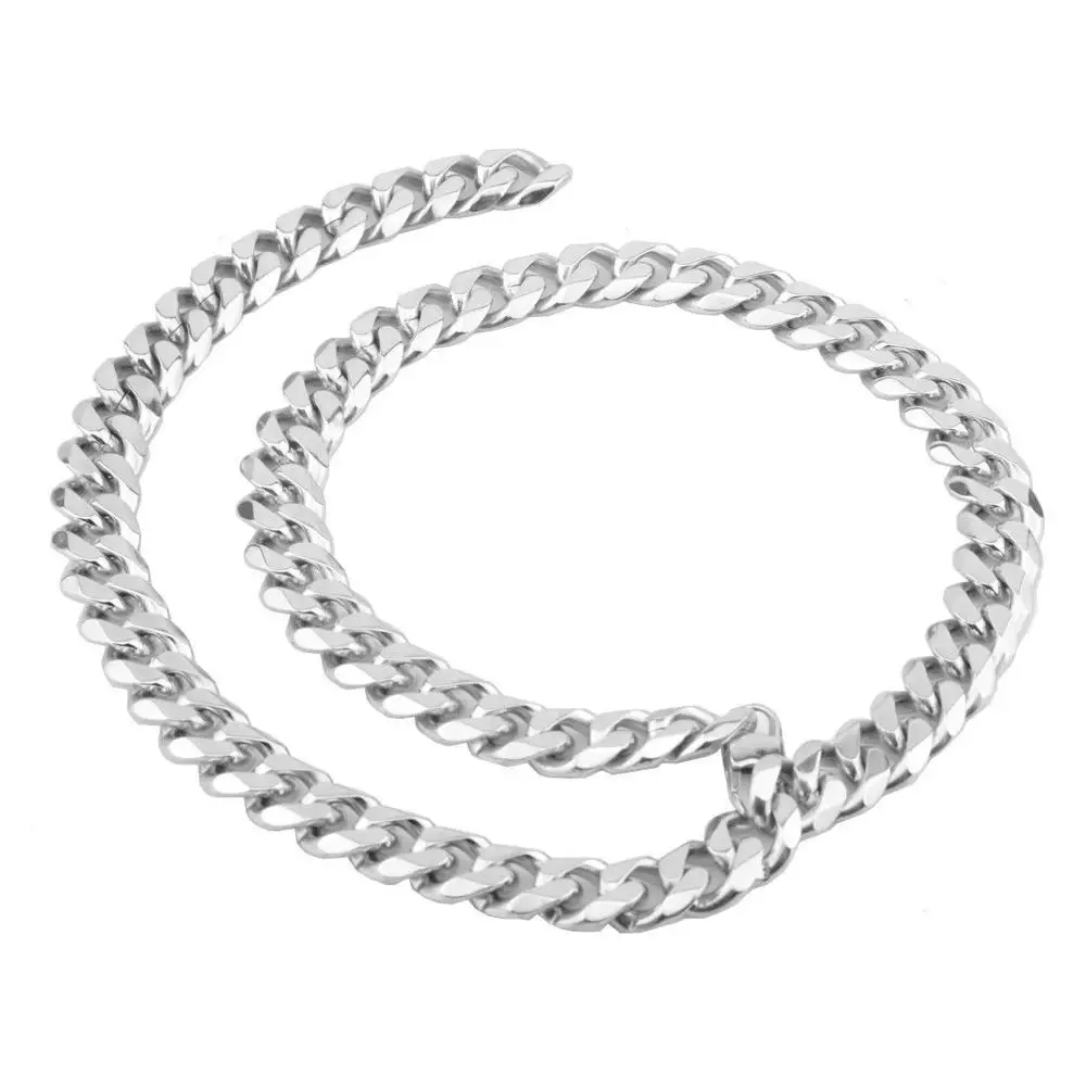 Мужская Серебряная цепочка TOPGRILLZ ювелирное изделие из нержавеющей стали 15 мм в