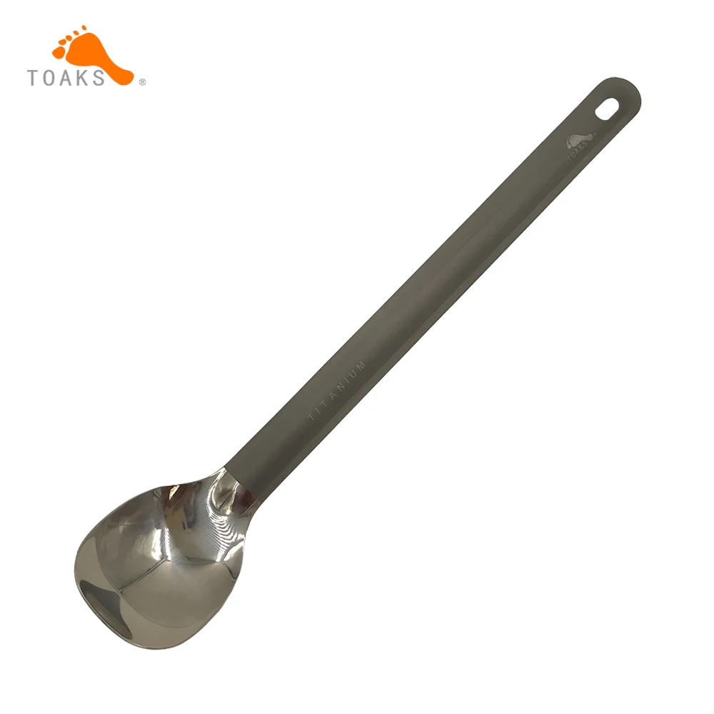 TOAKS Титановая Ложка походная столовая посуда с длинной ручкой Spork 215 мм Длина|titanium