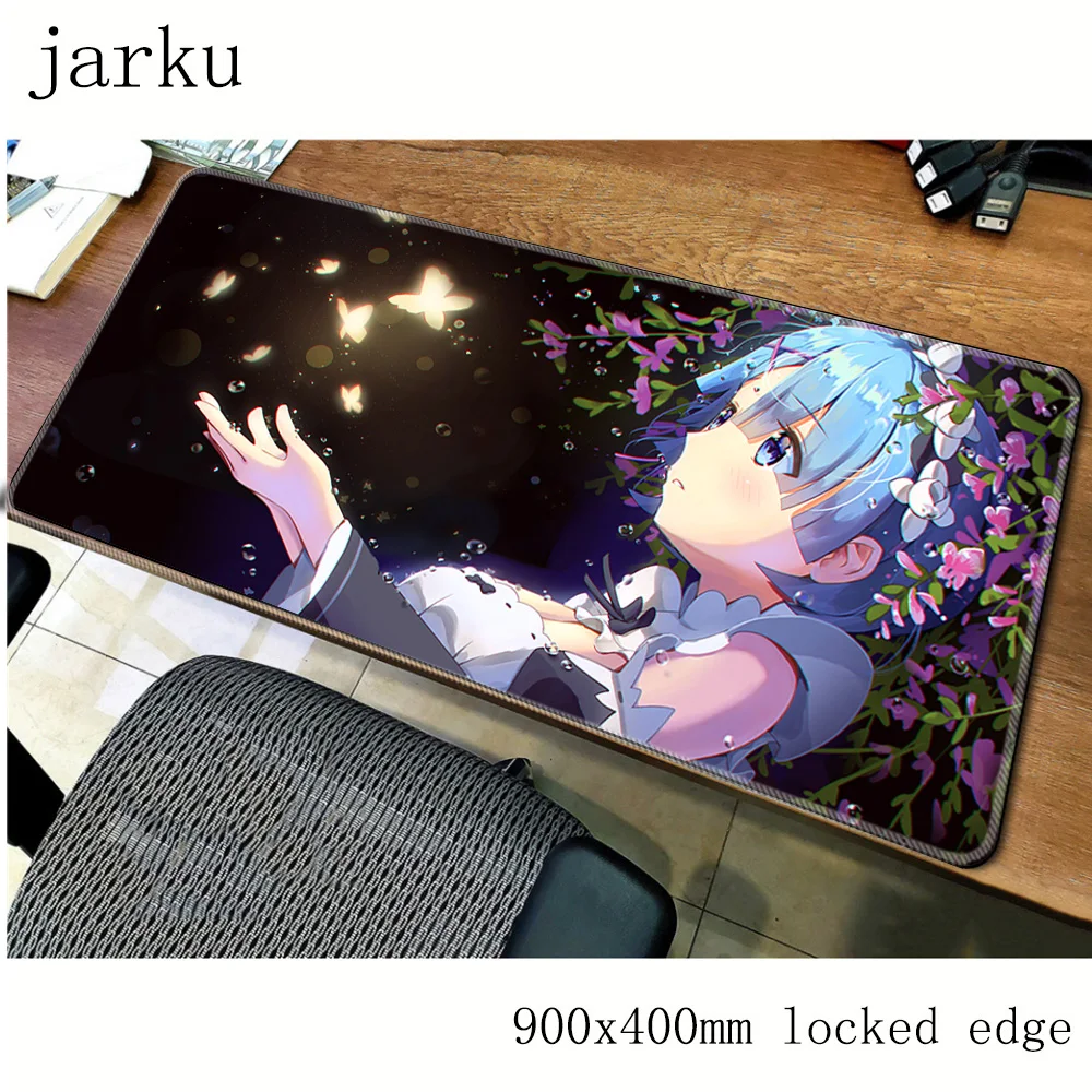 Игровой коврик для мыши re zero 900x400x3 мм большой высококачественный эргономичный