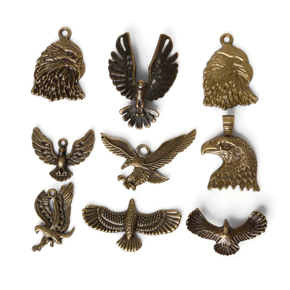 Новое поступление! 23 шт. античные бронзовые Смешанные Подвески в стиле Eagle Hawk