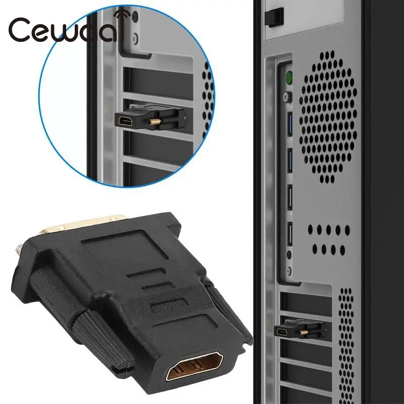 Cewaal DVI D 24 + 1 контактный разъем для HDMI типа Мама M F адаптер конвертер HDTV Пластик