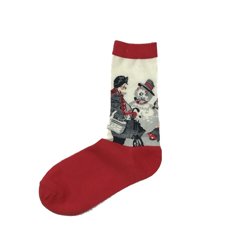 3D Retro Painting Art van gogh Socks chausette Unisex Funny Novelty Starry Night Vintage calcetines divertidos HOT Sales | Женская