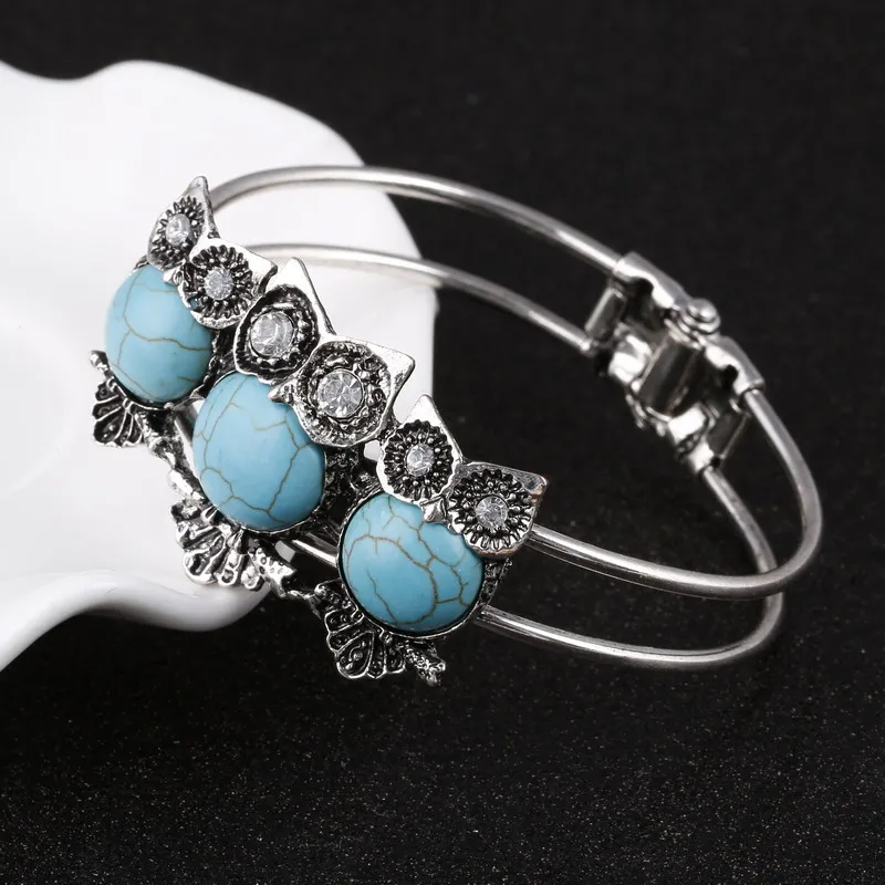 ZOSHI Подвески тибетские серебряные большие Овальные Синие камни браслеты модные