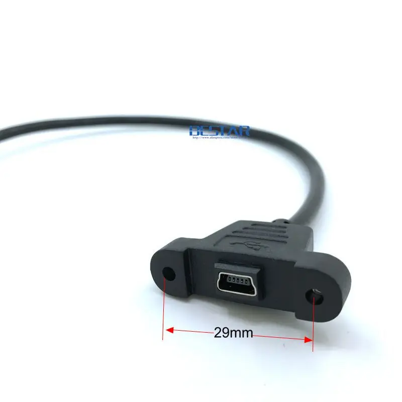 (100 шт./лот) Mini-USB 5pin Mini USB 2 0 Male to гнездовой удлинитель кабель 30 см 50 с отверстием для